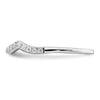 14k White Gold 1/10 carat Diamond Contoured Complete Wedding Band