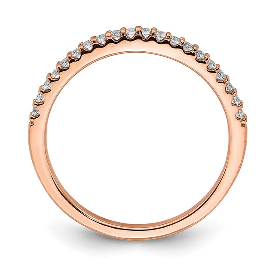 14k Rose Gold 1/5 carat Diamond Complete Wedding Band