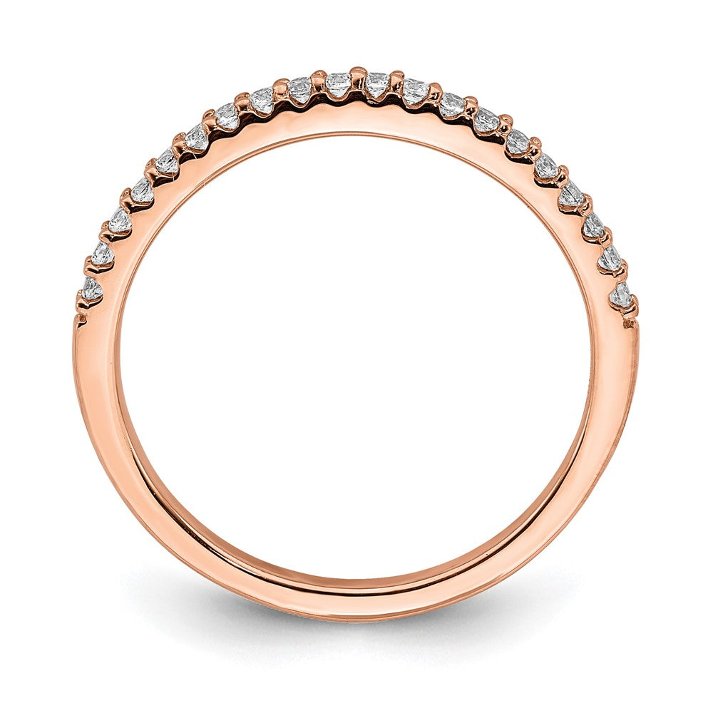 14k Rose Gold 1/5 carat Diamond Complete Wedding Band
