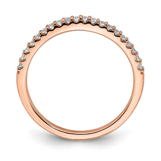 14k Rose Gold 1/5 carat Diamond Complete Wedding Band