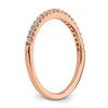 14k Rose Gold 1/5 carat Diamond Complete Wedding Band