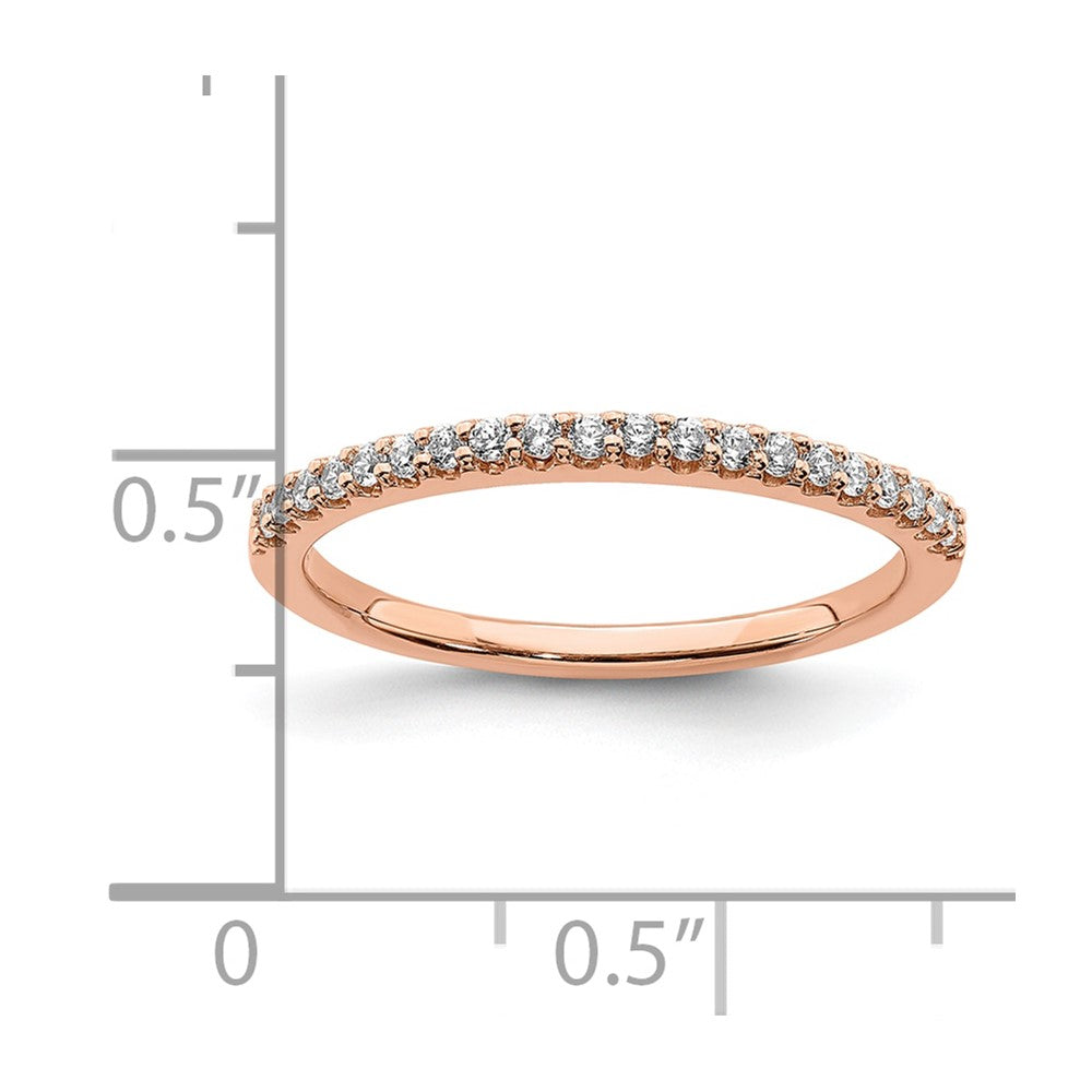 14k Rose Gold 1/5 carat Diamond Complete Wedding Band