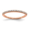 14k Rose Gold 1/5 carat Diamond Complete Wedding Band