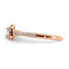 14k Rose Gold 3/4 carat Lab Grown Diamond VS/SI+ G+ Complete Round Halo Engagement Ring