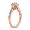 14k Rose Gold 3/4 carat Lab Grown Diamond VS/SI+ G+ Complete Round Halo Engagement Ring