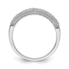 14k White Gold 1/5 carat Diamond Complete Wedding Band