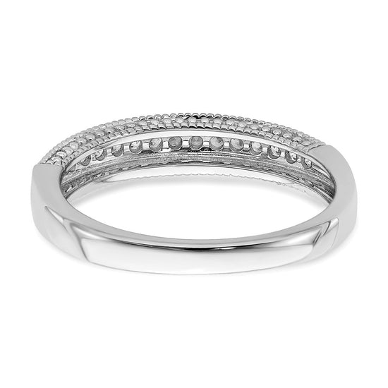 14k White Gold 1/5 carat Diamond Complete Wedding Band