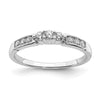 14k White Gold 1/4 carat Lab Grown Diamond VS/SI+ G+ Complete Round Size 8 Wedding Band