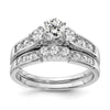 14k White Gold 5/8 carat Lab Grown Diamond VS/SI+ G+ Complete Round Size 8 Engagement Ring