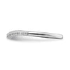 14k White Gold 1/6 carat Diamond Contoured Complete Wedding Band
