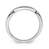 14k White Gold 1/8 carat Diamond Contoured Complete Wedding Band