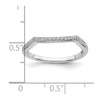 14k White Gold 1/8 carat Diamond Contoured Complete Wedding Band