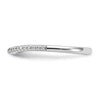 14k White Gold 1/8 carat Diamond Contoured Complete Wedding Band