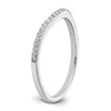 14k White Gold 1/8 carat Diamond Contoured Complete Wedding Band