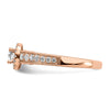 14k Rose Gold Halo Plus (Holds 1/3 carat (4.5mm) Round Center) 3/8 carat Diamond Semi-mount Engagement Ring