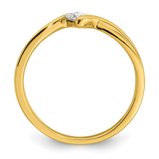 First Promise 14k 1/6 carat Lab Grown Diamond VS/SI+ G+ Complete Petite Engagement Ring
