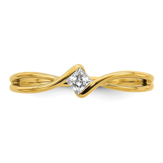 First Promise 14k 1/6 carat Lab Grown Diamond VS/SI+ G+ Complete Petite Engagement Ring