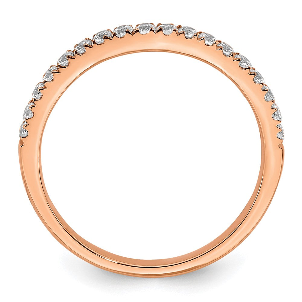 14k Rose Gold 1/3 carat Lab Grown Diamond VS/SI+ G+ Complete Wedding Band