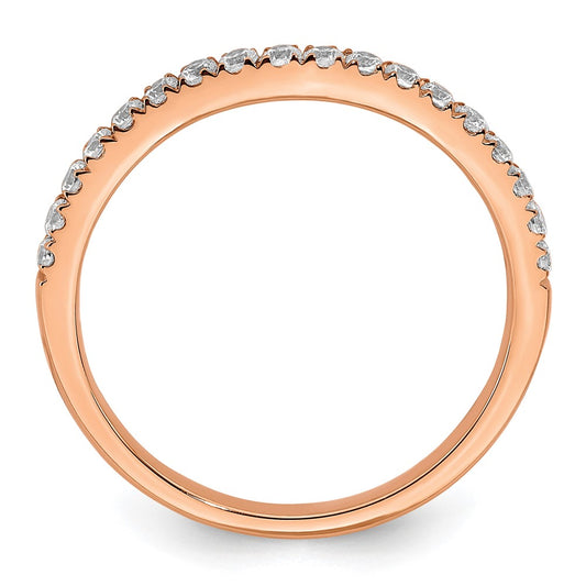 14k Rose Gold 1/3 carat Lab Grown Diamond VS/SI+ G+ Complete Wedding Band