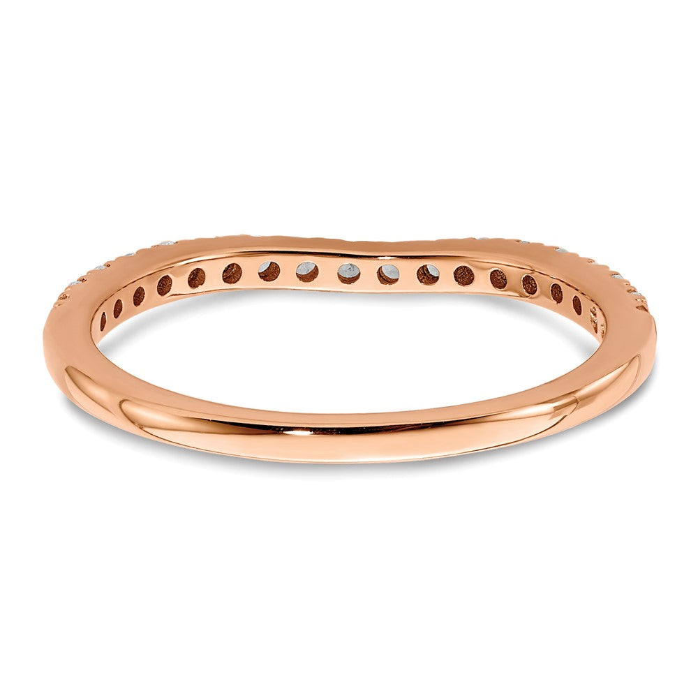 14k Rose Gold 1/3 carat Lab Grown Diamond VS/SI+ G+ Complete Wedding Band