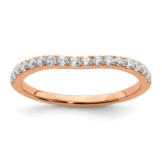 14k Rose Gold 1/3 carat Lab Grown Diamond VS/SI+ G+ Complete Wedding Band