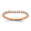 14k Rose Gold 1/3 carat Lab Grown Diamond VS/SI+ G+ Complete Wedding Band