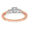 10k Rose Gold 3/4 carat Lab Grown Diamond VS/SI+ G+ Complete Petite Engagement Ring