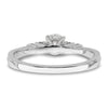 10k White Gold 1/2 carat Lab Grown Diamond VS/SI+ G+ Complete Petite Engagement Ring