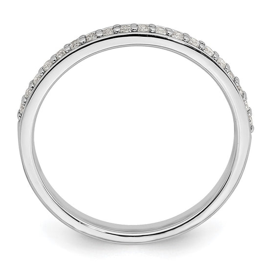 14k White Gold 1/5 carat Lab Grown Diamond VS/SI+ G+ Complete Wedding Band