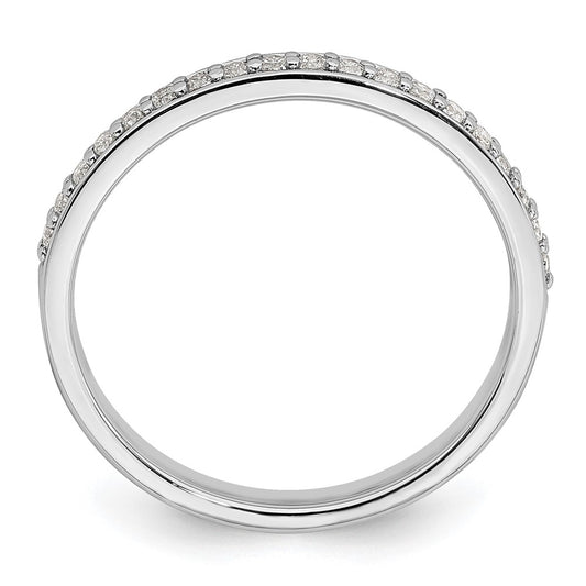 14k White Gold 1/5 carat Lab Grown Diamond VS/SI+ G+ Complete Wedding Band