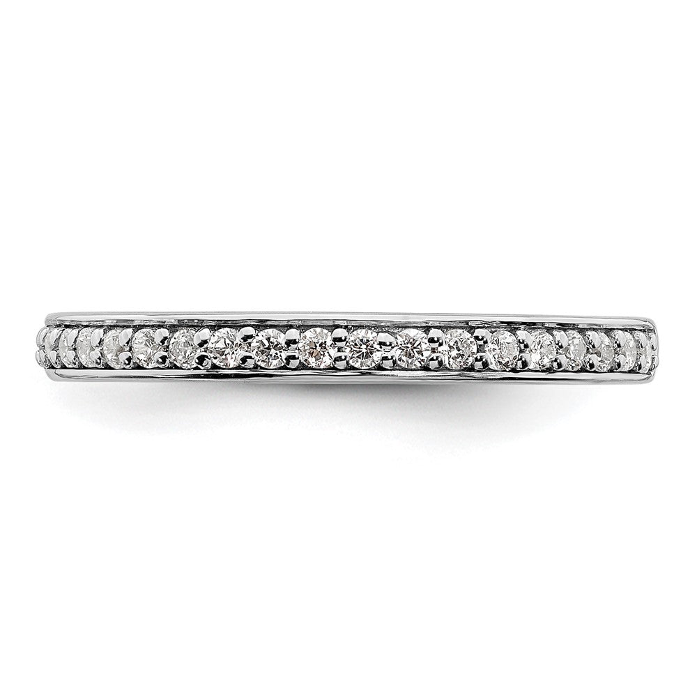 14k White Gold 1/5 carat Lab Grown Diamond VS/SI+ G+ Complete Wedding Band