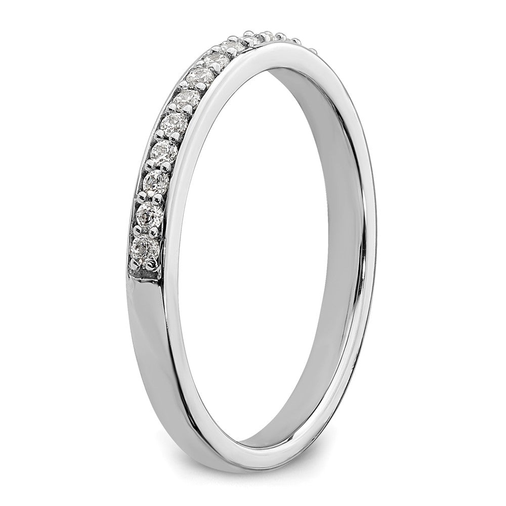 14k White Gold 1/5 carat Lab Grown Diamond VS/SI+ G+ Complete Wedding Band