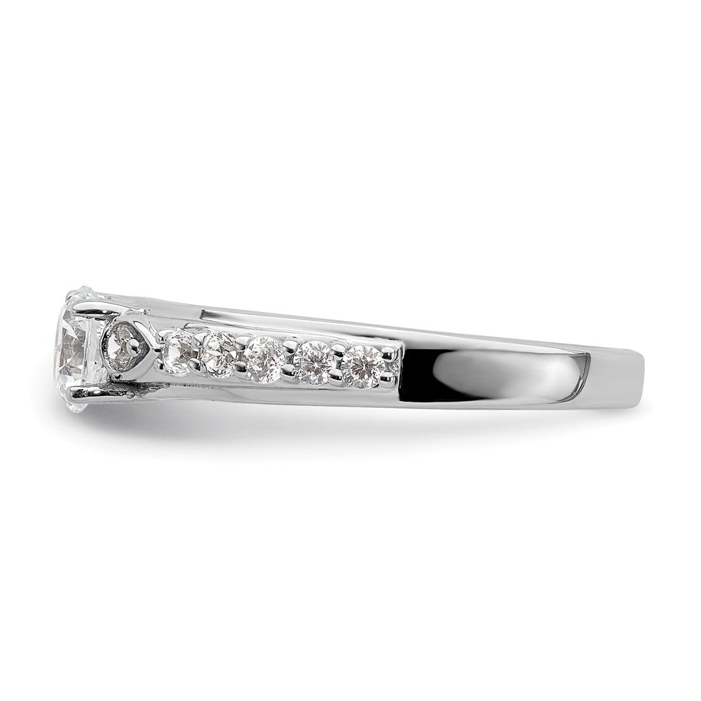 14k White Gold 3/4 carat Lab Grown Diamond VS/SI+ G+ Complete Petite Engagement Ring