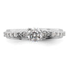 14k White Gold 3/4 carat Lab Grown Diamond VS/SI+ G+ Complete Petite Engagement Ring