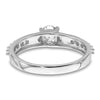 14k White Gold 3/4 carat Lab Grown Diamond VS/SI+ G+ Complete Petite Engagement Ring