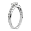 14k White Gold 3/4 carat Lab Grown Diamond VS/SI+ G+ Complete Petite Engagement Ring