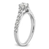 14k White Gold 7/8 carat Lab Grown Diamond VS/SI+ G+ Complete Petite Engagement Ring