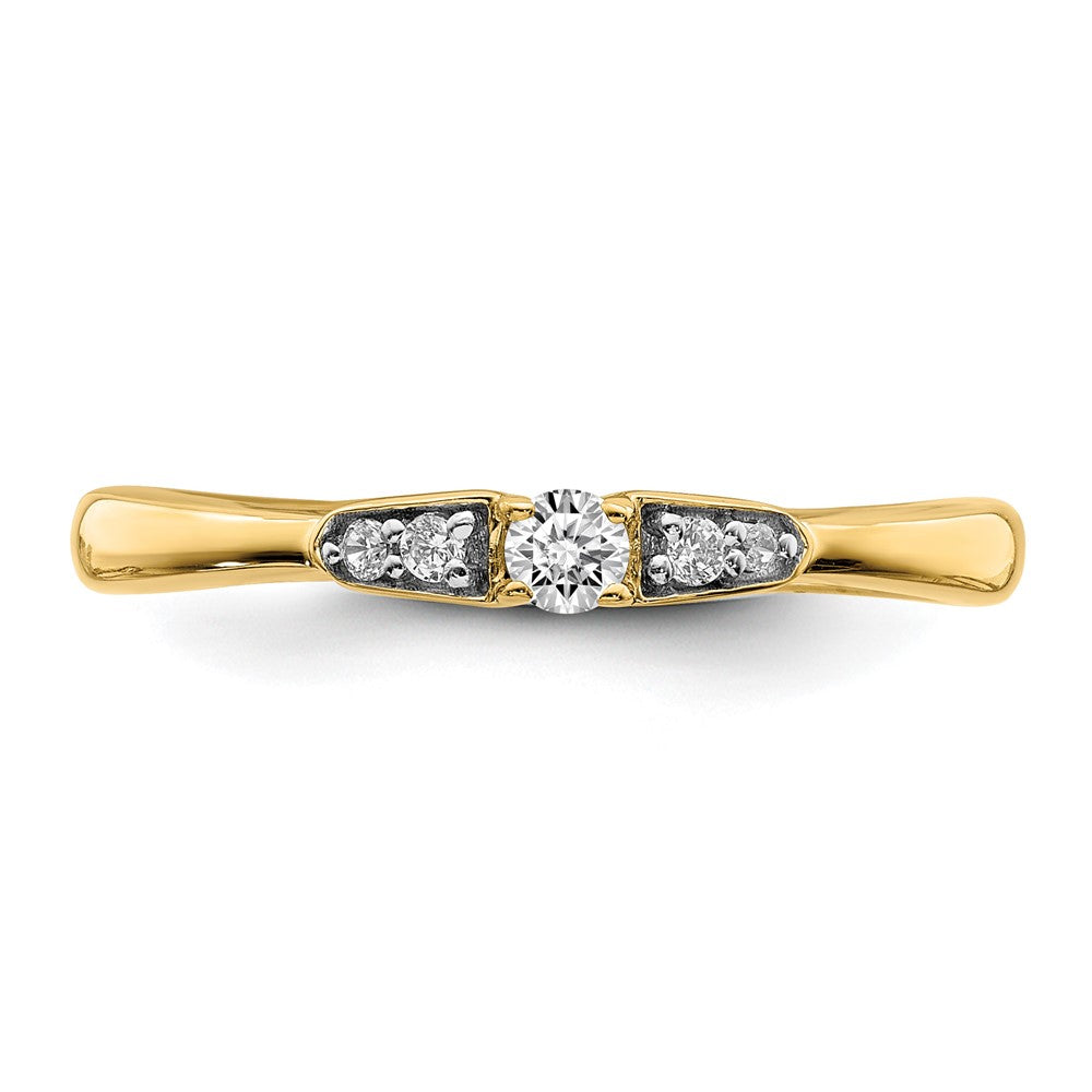 First Promise 14k 1/8 carat Round Diamond Complete Promise/Engagement Ring