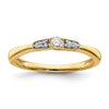 First Promise 14k 1/8 carat Round Diamond Complete Promise/Engagement Ring