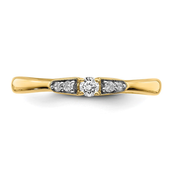 14k 1/8 carat Lab Grown Diamond VS/SI+ G+ Complete Petite Engagement Ring