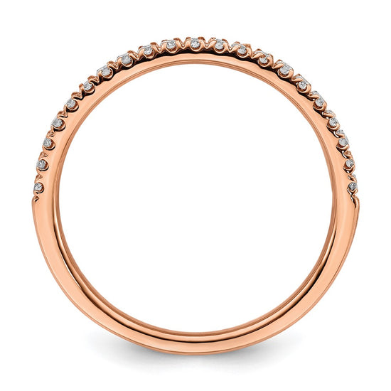 14k Rose Gold 1/4 carat Lab Grown Diamond VS/SI+ G+ Complete Wedding Band