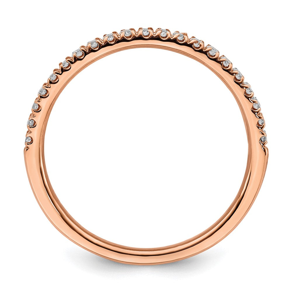 14k Rose Gold 1/4 carat Lab Grown Diamond VS/SI+ G+ Complete Wedding Band