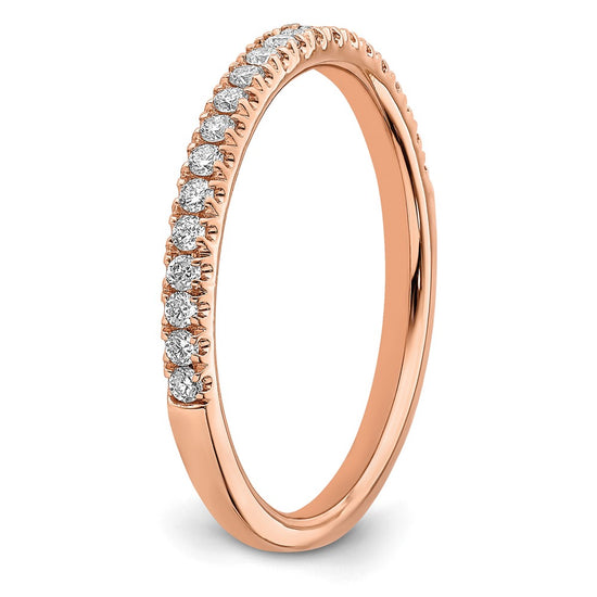 14k Rose Gold 1/4 carat Lab Grown Diamond VS/SI+ G+ Complete Wedding Band