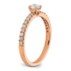 14k Rose Gold 1/2 carat Lab Grown Diamond VS/SI+ G+ Complete Round Engagement Ring