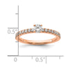 14k Rose Gold 1/2 carat Lab Grown Diamond VS/SI+ G+ Complete Round Engagement Ring