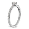 14k White Gold 1/2 carat Lab Grown Diamond VS/SI+ G+ Complete Round Size 7 Engagement Ring