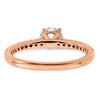 14k Rose Gold 3/4 carat Lab Grown Diamond VS/SI+ G+ Semi Mount Round Size 5 Engagement Ring