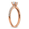 14k Rose Gold 3/4 carat Lab Grown Diamond VS/SI+ G+ Semi Mount Round Size 5 Engagement Ring