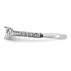 14k White Gold 1/2 carat Lab Grown Diamond VS/SI+ G+ Complete Round Size 5 Engagement Ring