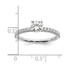 14k White Gold 1 carat Lab Grown Diamond VS/SI+ G+ Complete Round Size 9 Engagement Ring